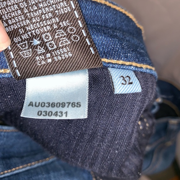 7 For All Mankind Roxanne Mid Rise Straight Leg 32 - Picture 6 of 7